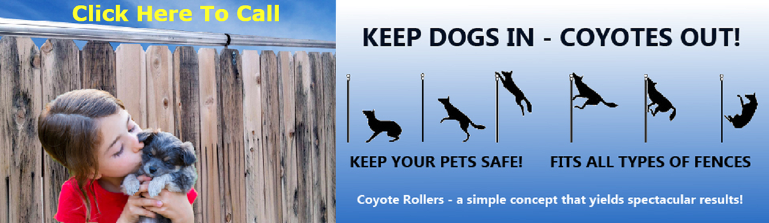 Coyote rollers can be installed on any type of fence to keep your dog in and coyotes out