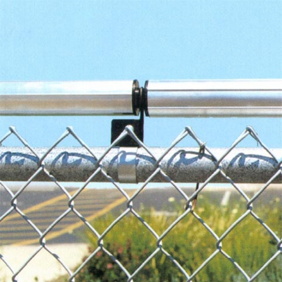 Coyote rollers installed on chain link fence