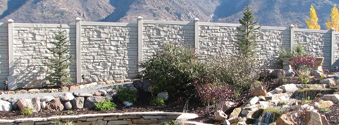 Simtek stone veneer fencing will not be affected by irrigation, termites or dry rot