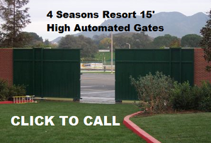 The massive gates were built and installed at the Four Seasons Westlake Wellness Center. Gate motors were attached and controlled by a guard shack