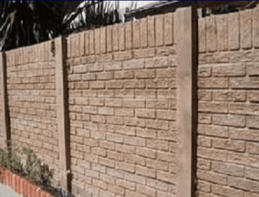 Precast concrete wall comes in an old style brick wall look 