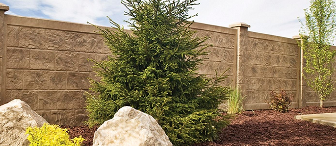 Rhino rock privacy fencing is perfect for windy areas and is also impervious to termites, fungus and dry rot